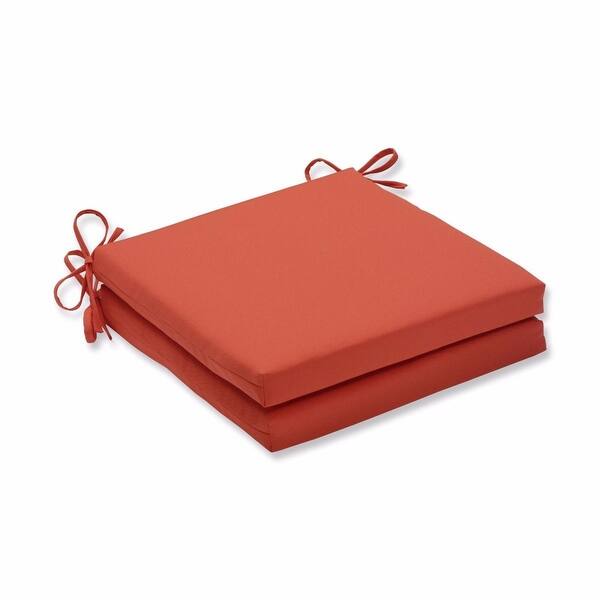 Set of 2 Orange UV/Fade Resistant Outdoor Patio Square Corner Seat